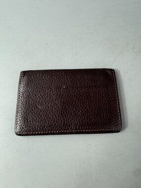 BOCONI Chocolate Brown Leather Card Holder